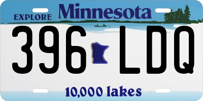 MN license plate 396LDQ