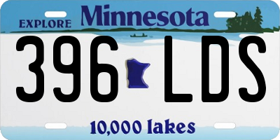 MN license plate 396LDS