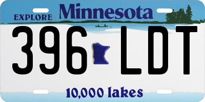 MN license plate 396LDT