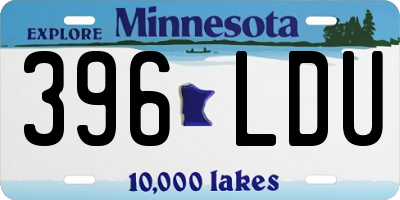 MN license plate 396LDU
