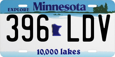 MN license plate 396LDV