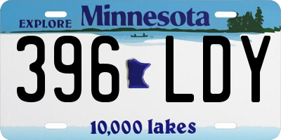 MN license plate 396LDY