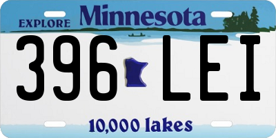MN license plate 396LEI