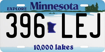 MN license plate 396LEJ