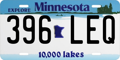 MN license plate 396LEQ
