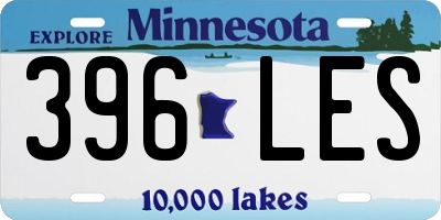 MN license plate 396LES