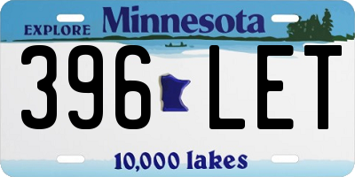 MN license plate 396LET