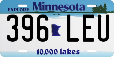 MN license plate 396LEU