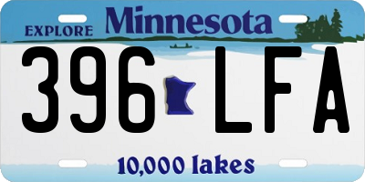 MN license plate 396LFA