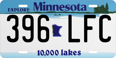 MN license plate 396LFC