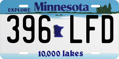 MN license plate 396LFD