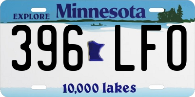 MN license plate 396LFO