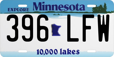 MN license plate 396LFW