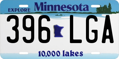 MN license plate 396LGA