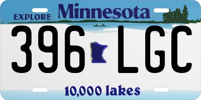 MN license plate 396LGC