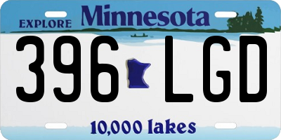 MN license plate 396LGD