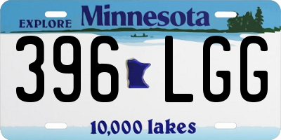 MN license plate 396LGG
