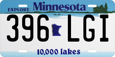 MN license plate 396LGI