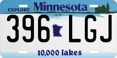 MN license plate 396LGJ