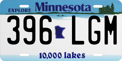 MN license plate 396LGM