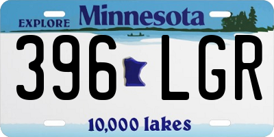 MN license plate 396LGR