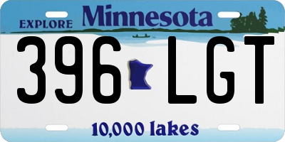 MN license plate 396LGT