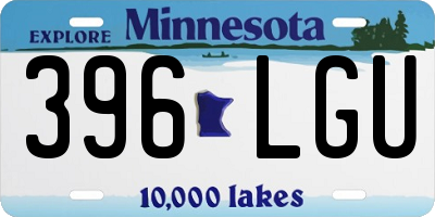 MN license plate 396LGU