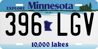 MN license plate 396LGV