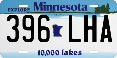 MN license plate 396LHA