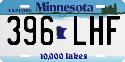MN license plate 396LHF