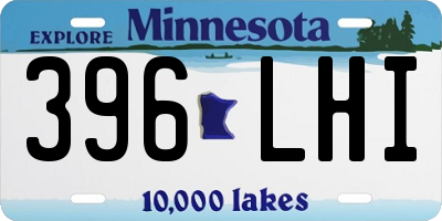 MN license plate 396LHI
