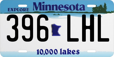 MN license plate 396LHL