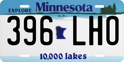 MN license plate 396LHO