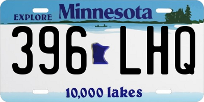 MN license plate 396LHQ