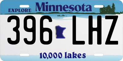 MN license plate 396LHZ