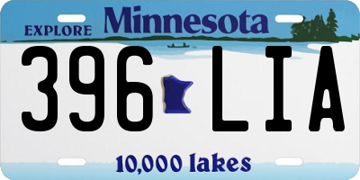 MN license plate 396LIA