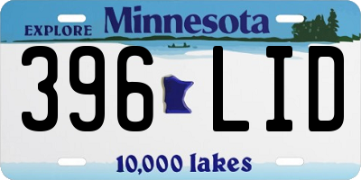 MN license plate 396LID