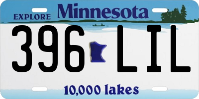 MN license plate 396LIL