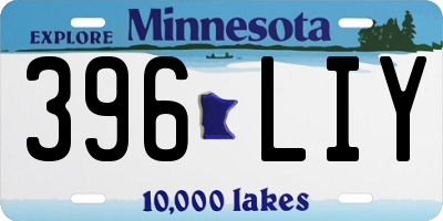 MN license plate 396LIY