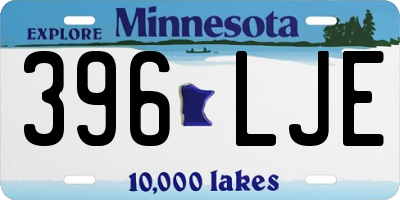 MN license plate 396LJE