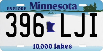 MN license plate 396LJI