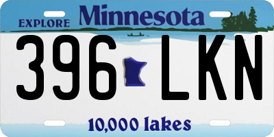 MN license plate 396LKN