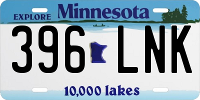 MN license plate 396LNK