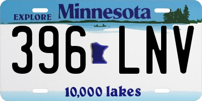 MN license plate 396LNV