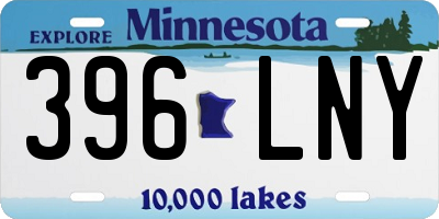 MN license plate 396LNY