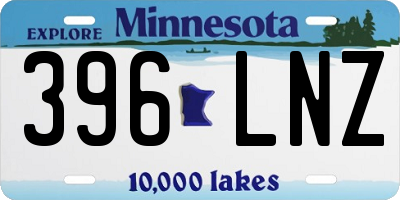 MN license plate 396LNZ