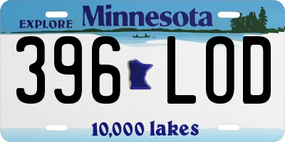 MN license plate 396LOD