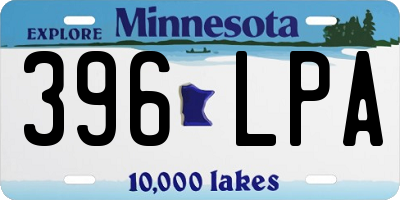 MN license plate 396LPA
