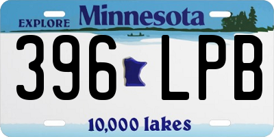 MN license plate 396LPB