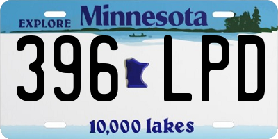 MN license plate 396LPD